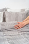 Maisa Gray Embroidered Double Duvet Cover Pique Set - 7 Piece Dowry Set - 6