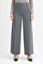 Wide Leg Cut-Out Detailed Fabric Trousers - 4
