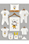 11 Piece Cute Bee Printed Newborn Hospital Discharge Set with Pompoms and Ears, 100% Cotton - 2