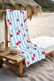 Digital Printing Beach Sea Towel Cherry Patterned Peshtemal Hvl0034 - 3