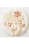 Baby Girl Newborn 0-3 Months Mobile Lace-Collared 5-Piece Hospital Release Zibin Set - 3