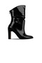 Material Women's Pointed Toe Stitching Detailed Zippered Heeled Boots 4301