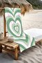 Digital Printing Beach Sea Towel Heart Pattern Peshtemal Hvl0194 - 3