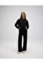 Ef526-Bk Women's Black Hooded Sweat - 5