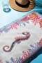 Digital Printing Beach Sea Towel Sea Horse Patterned Peshtamal Hvl0110 - 2