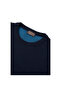 Navy Blue Crew Neck Wool Sweater M401325565-55 - 3
