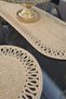 6-Piece Supla Set: 1 Runner, 1 Lidded Bread Basket with Handles, Cream-Colored Patterned Serving Set - 5