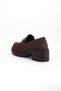 Suede Tractor Sole Buckle Women's Daily Shoes Brown - 5
