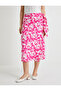 Midi Floral Double-Breasted Skirt with Tie Detail - 3