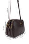 Women's Faux Leather Brown Pattern Messenger Bag - 2