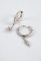 Perforated Lightning Model Zircon Stone Dangle Women's 316L Steel Earrings 1 Piece - 2