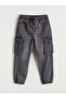 Gray Elastic Waist Boys' Jogger Jean Trousers - 3