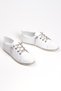 Women's Short Flat Sole Stone Laced Stone Embroidered Sports Shoes - 2