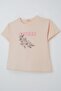Girl's T-Shirt Flower Printed 8-14 Years, Powder - 3