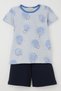 Baby Boy Pajama Set Cute Animal World Friendship Themed 9 Months-3 Years Old, Light Blue