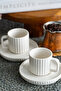 Saturn 4 Piece 2 Person Porcelain Coffee Cup Set - 6