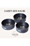 3-Piece Cake Mold Set with Clamps 24-26-28 cm |   Non-Stick Fireproof Metal Cheesecake and Pie Pan - 2