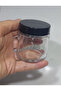 20 Pcs Glass Jar 100 Cc with Lid - Cream and Candle Jar Black Lid - Mama Bebek