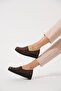 Pinderge moccasin elastic genuine leather women's shoes brown skin - 2