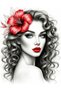Artistic Colorful Woman Face Print Poster Contemporary Home Wall Decor – 40x60cm