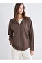 Hooded Oversize Women's Zippered Sweatshirt (W5)