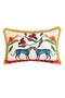Boho Floral and Leopard Print Velvet Pillow Cover – Decorative Throw Pillow Case with Tassels