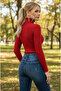 Women's Transitional and Winter Red Knitwear Bady - 2