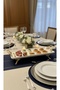 Luxury Gold Footed Porcelain Serving Plate 15X35 cm