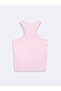 Sleeveless Corded Fabric Basic Pink Undershirt - 2
