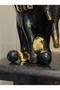 Tattoo Gold and Black Ball Detailed Earrings - 4