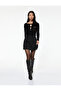 Long Sleeve Round Neck Accessory Window Detail Knitwear Sweater