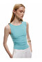 Draped Tank Top with Sea Shell Accessory Detail