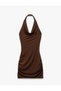 Degaje Collar Sleeveless Draped Asymmetric Midi Dress - 4