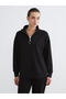 Alita City Lcw Comfort Black Interlock Plain Sweatshirt with a Difference - 2