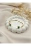 Gold Color Women's Bracelet Set with Green Stone Detail – Adjustable Stylish Chain Bracelet Set - 4