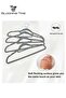 100-Piece Non-Slip Velvet Cloth Hanger Set Grey - 4