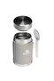 Classic Stainless Steel Food Thermos with Spoon 0.40 Lt - Ash - 3