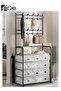 Shoe Hat Rack - 8 Hooks, 5-Layer Dust-Proof Shoe Rack for Bedroom, Corridor, Office, Entrance