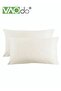 2PCS Cotton Pillowcase Skin-friendly Soft Breathable Solid Color Pillowcase Large 48*74CM White