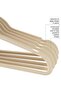 50 Pieces Of Flocking Non-Slip Hangers For Household Clothes Hanging, Beige - 8