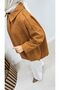 Suede Coat with Front Placket - 6