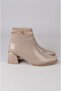 Seç 24143 Genuine Leather Heel-Style Women's Boots (Heel Height: 6 cm) Gray Patent Leather - 2
