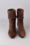 Seç 81210 genuine leather high heel women's boot (heel height: 7 cm) coffee suede - 3