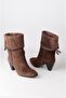 Seç 81210 genuine leather high heel women's boot (heel height: 7 cm) coffee suede - 7
