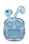 TransPods True Wireless Bluetooth v5.3 Earbuds with Transparent Charging Case (Blue)