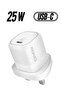 25W Power Delivery USB-C Wall Charger White