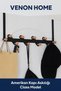 Class Model Black 50 cm American Door Hanger Metal Body Decorative Clothes Rack with Wooden Head - 3