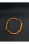 Wooden Look Polyester Material Cylinder Cut Elastic Fits All Wrist Sizes Stylish Bracelet - 6