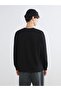 Xside Black Crew Neck Long Sleeve Men's T-Shirt - 4