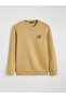 Crew Neck Printed Men's Thick Sweatshirt - 5